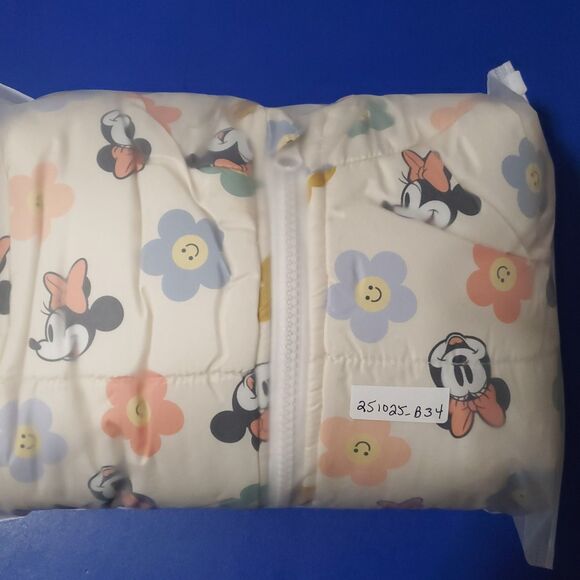 Disney Junior Minnie Mouse Toddler Hooded Fleece Lined Coat Jacket 3T - Picture 10 of 10